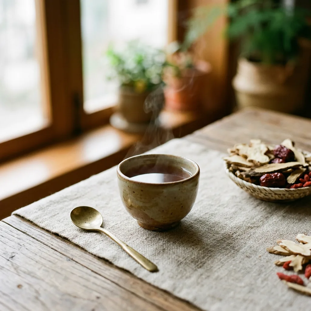 Warm herbal tea served after a cognitive and TCM intake at our West 57th Street clinic